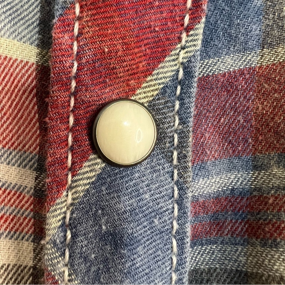 BKE vintage 1967 tailored fit, XXL, plaid pearl snap shirt - Picture 4 of 12